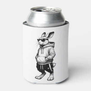 Bunny Face With Sunglasses Happy Easter Day Can Cooler