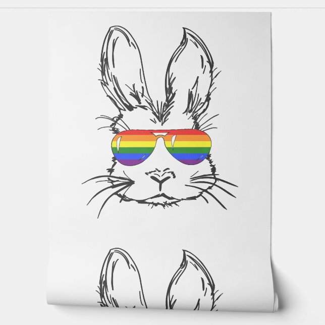 Bunny Face With Sunglasses Wallpaper (Unrolling)