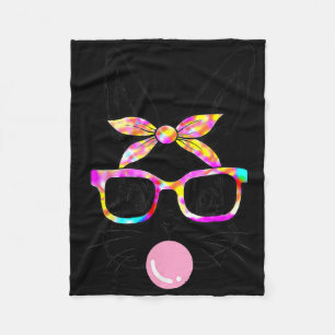 Bunny Face With Sungles For Boys Men Kids Easter D Fleece Blanket