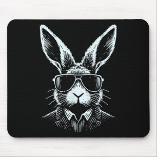Bunny Face With Sungles For Boys Men Kids Easter D Mouse Pad