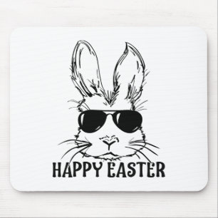 Bunny Face With Sungles For Boys Men Kids Easter D Mouse Pad