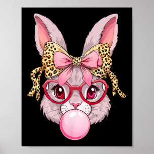 Bunny Face With Sungles For Boys Men Kids Easter D Poster