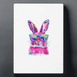 Bunny Face with Tie Dye Glasses Happy Easter Day M Plaque<br><div class="desc">Bunny Face with Tie Dye Glasses Happy Easter Day Men Boy Kid T-Shirt</div>