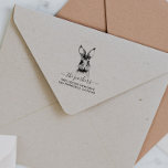 Bunny | Family Name Signature Return Address Rubber Stamp<br><div class="desc">This custom return address address stamp will add an eye-catching addition to all the snail mail that leaves your house. Add your custom wording to this design by using the "Edit this design template" boxes on the right hand side of the item, or click the blue "Customize it" button to...</div>