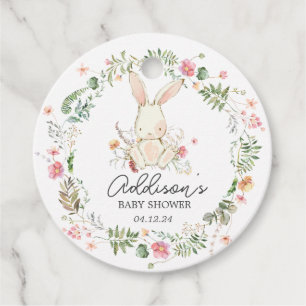 Bunny favour tag, rabbit favour tag