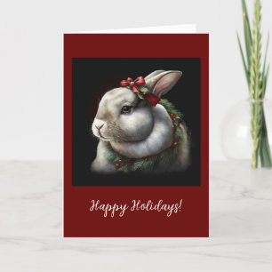 Bunny Festif Plié Vacances / Carte de Noël
