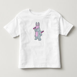 Bunny Fitness Dumbbell Toddler T-shirt