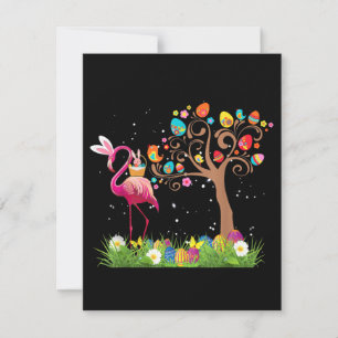Bunny Flamingo Easter 2021   Cute Flamingo Lovers Invitation