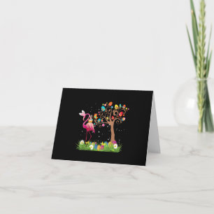Bunny Flamingo Easter 2021   Cute Flamingo Lovers Thank You Card