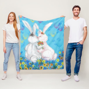 Bunny Fleece Blanket - Hug