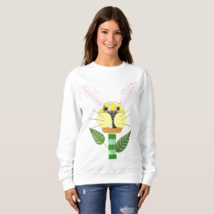 Bunny Flower No Background Women's Sweatshirt
