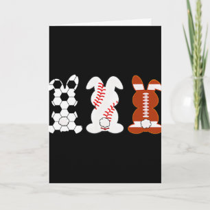 Bunny Footll Sell Sport Funny Easter Day  Card
