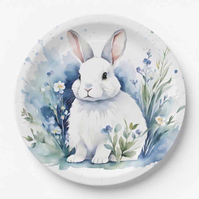 bunny for Easter Paper Plate (Front)