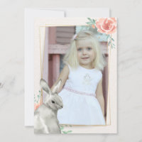 Bunny Frame Photo Invitation