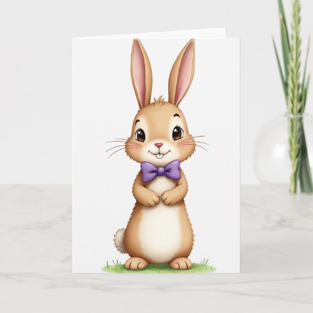 Bunny Friend Greeting Card (Front)