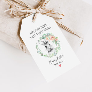 Bunny Friend Kids Classroom Easter Party Gift Tags