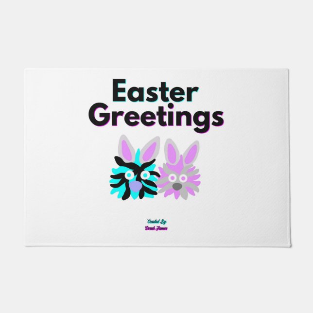 Bunny Fuzzies Doormat (Front)