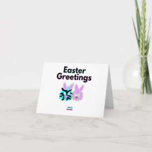 Bunny Fuzzies Horizontal Small Greeting Card