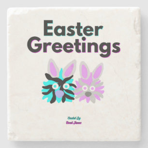 Bunny Fuzzies Stone Coaster