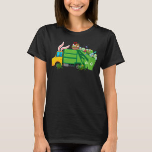 Bunny Garbage Truck Colourful Eggs Easter Day Boys T-Shirt
