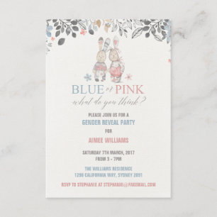 Bunny Genre Reveillez Baby shower Invitation