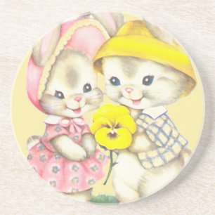 Bunny Girl+Boy Coaster