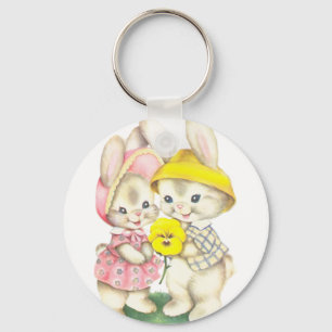 Bunny Girl+Boy Keychain