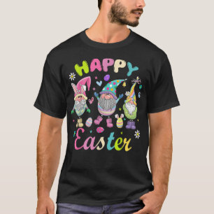 Bunny Gnome Hug Easter Eggs Happy Easter Day T-Shirt