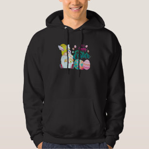 Bunny Gnome Rabbit Eggs Hunting Happy Easter Day F Hoodie