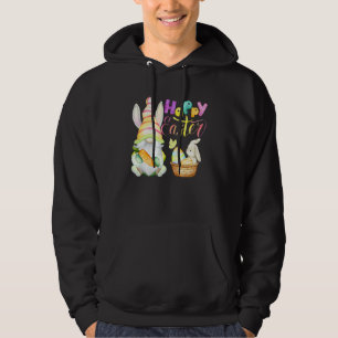 Bunny Gnome Rabbit Eggs Hunting Happy Easter Day F Hoodie