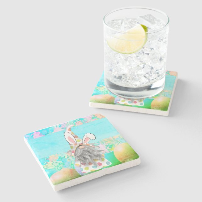 Bunny Gnome Stone Coaster (Side)