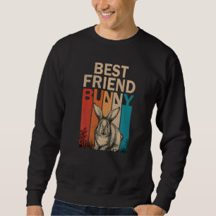 Bunny Graphic Matching Retro Best Friend Easter Da Sweatshirt