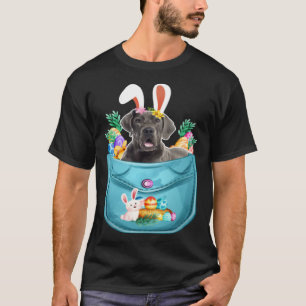 Bunny Great Dane In Pocket Easter Day Eggs Bunny D T-Shirt