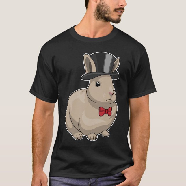 Bunny Groom Cylinder Wedding T-Shirt (Front)