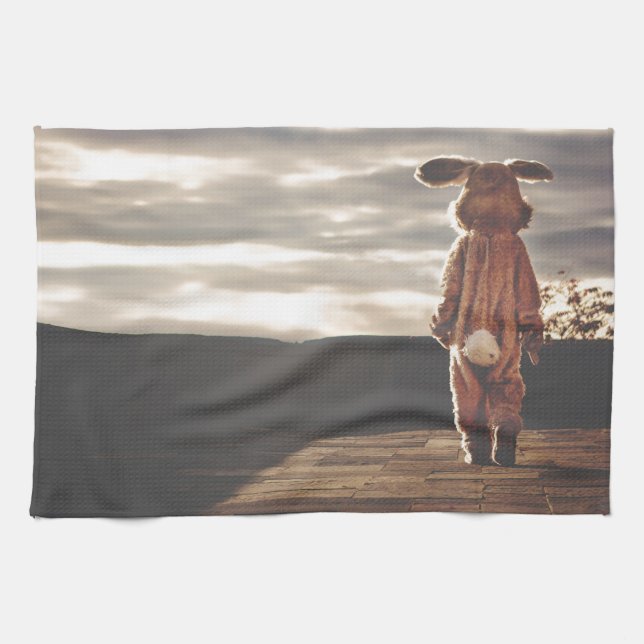 bunny grunge kitchen towel (Horizontal)