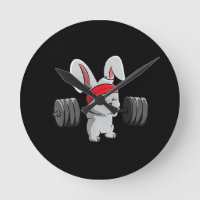 Bunny Gym Rabbit Ness Weightlifting Funny Art