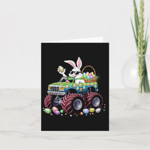 Bunny Happy Easter Monster Truck Lovers Kids Boys Card