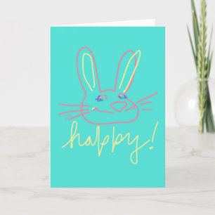 Bunny Happy Greeting Card