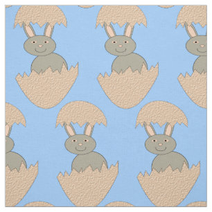 Bunny Hatching from Egg Weird Craft Fabric