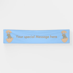 Bunny Hatching from Egg Weird Custom Banner