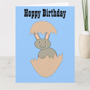 Bunny Hatching from Egg Weird Custom Card