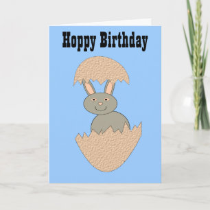 Bunny Hatching from Egg Weird Custom Card