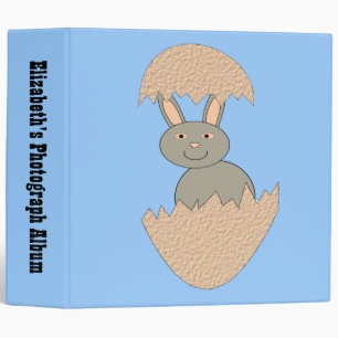 Bunny Hatching from Egg Weird Custom Photo Album Binder