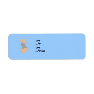 Bunny Hatching from Egg Weird Custom Present Tags