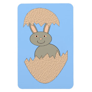 Bunny Hatching from Egg Weird Magnet