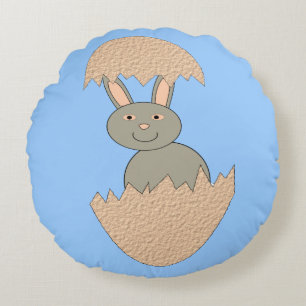 Bunny Hatching from Egg Weird Pillow