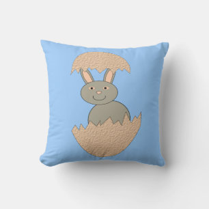 Bunny Hatching from Egg Weird Pillow