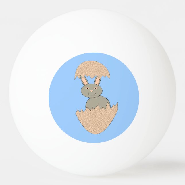Bunny Hatching from Egg Weird Ping Pong Ball (Front)