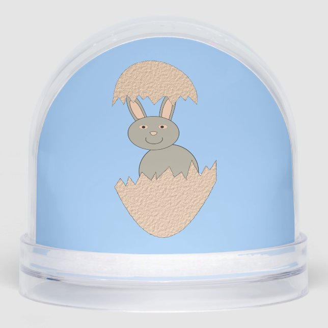Bunny Hatching from Egg Weird Snowglobe (Front)