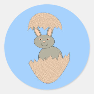 Bunny Hatching from Egg Weird Stickers